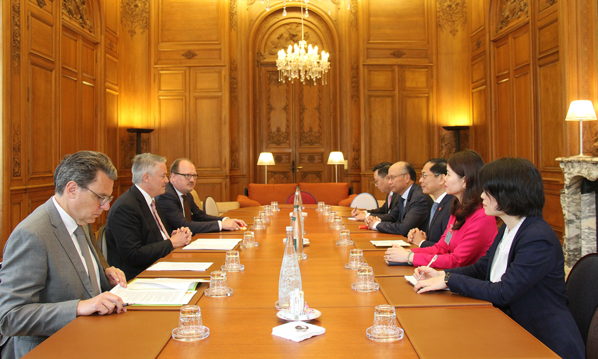 Bộ trưởng Ngoại giao Bùi Thanh Sơn gặp Tổng Thư ký OECD Mathias Cormann.