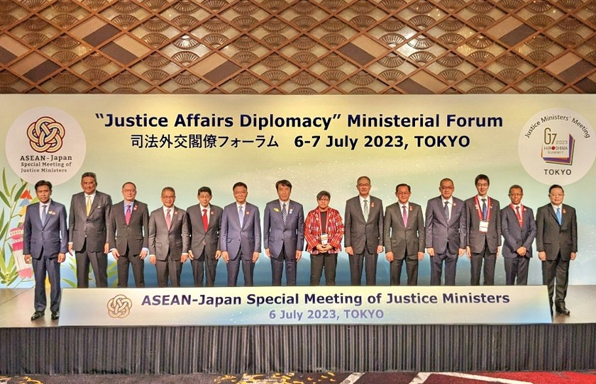 Bộ trưởng Tư pháp ASEAN và Nhật Bản tại Hội nghị.