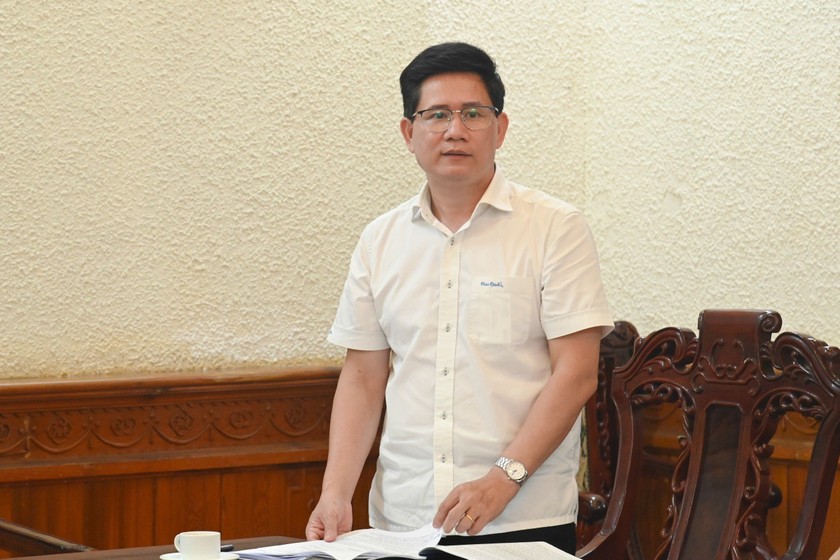 Vụ trưởng Vụ Hợp tác quốc tế Nguyễn Hữu Huyên khái quát một số thông tin tại cuộc họp.