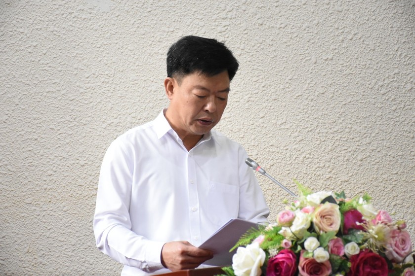 Phó Giám đốc Trung tâm LLTP quốc gia Phạm Quang Đại báo cáo tại Hội nghị.