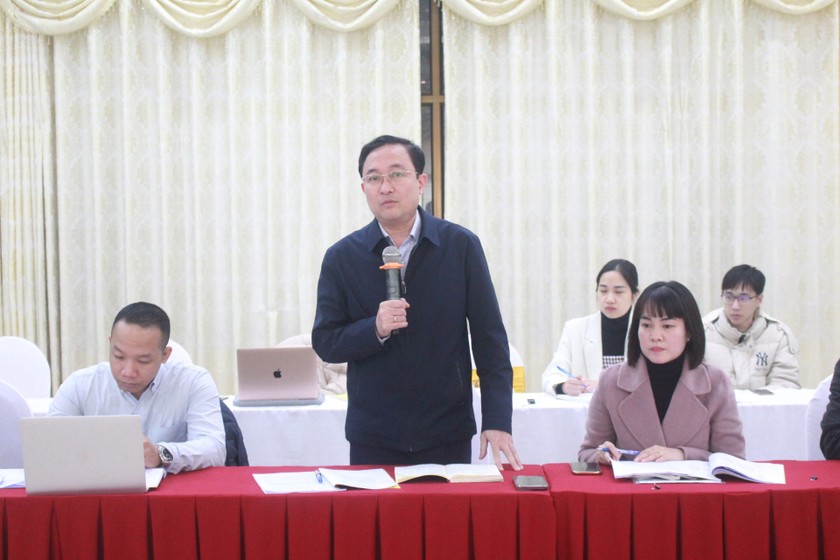 Ông Phan Hồng Nguyên, Phó Cục trưởng Cục Phổ biến, giáo dục pháp luật, Bộ Tư pháp phát biểu tại Hội nghị.