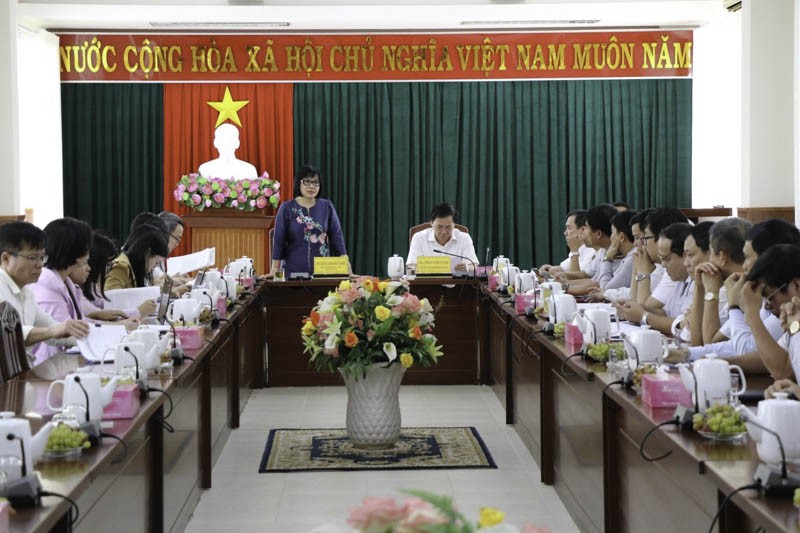 Đoàn công tác liên ngành do Thứ trưởng Bộ Tư pháp Đặng Hoàng Oanh làm Trưởng đoàn kiểm tra công tác kiểm tra, xử lý, rà soát, hệ thống hóa VBQPPL tại tỉnh Ninh Thuận.