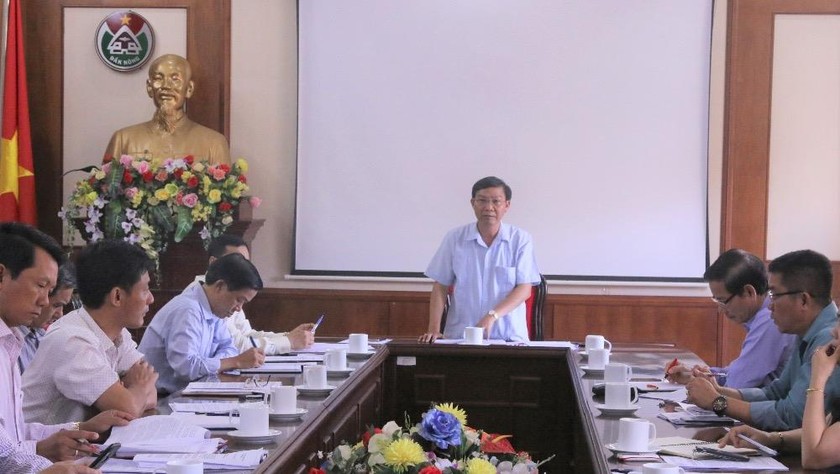 Ông Trương Thanh Tùng, Phó Chủ tịch UBND tỉnh  Đắk Nông chủ trì cuộc họp.