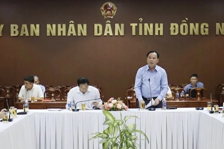 Quyền Chủ tịch UBND tỉnh Đồng Nai Võ Tấn Đức phát biểu kết luận hội nghị ảnh 1
