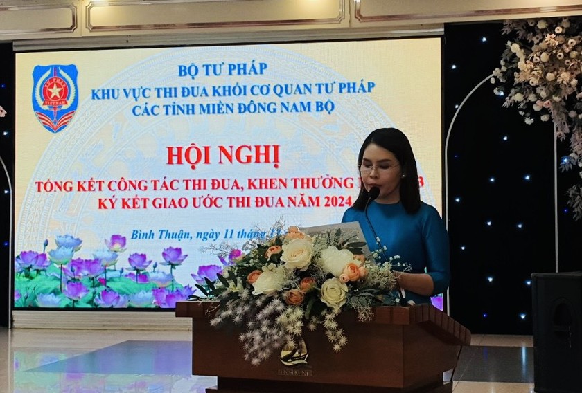 Bà Phạm Thị Minh Hiếu - Giám đốc sở Tư pháp tỉnh Bình Thuận