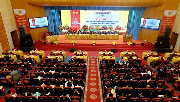 Quang cảnh Đại hội Hiệp hội Doanh nghiệp tỉnh Tuyên Quang lần thứ II, nhiệm kỳ 2022 - 2027.