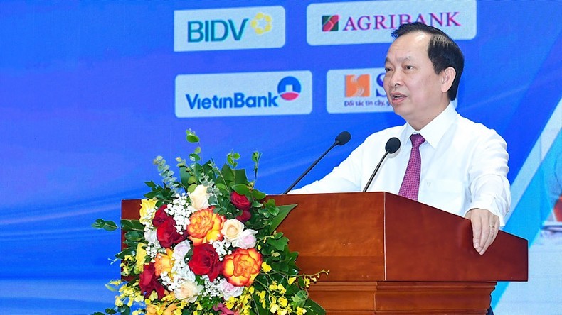 Ông Đào Minh Tú – Phó Thống đốc thường trực Ngân hàng Nhà nước Việt Nam phát biểu tại Hội thảo.