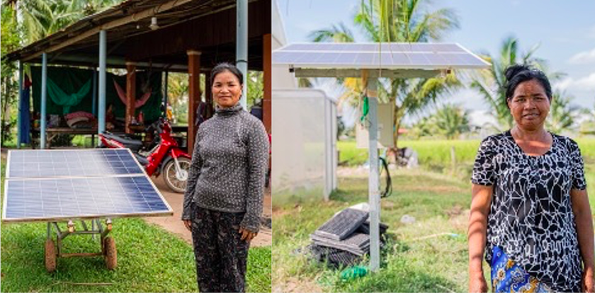 Năng lượng mặt trời hỗ trợ bà con nông dân tại Campuchia. (Nguồn: UN Women). ảnh 2