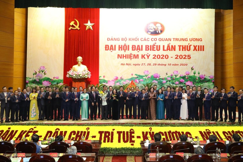 Đại hội đại biểu Đảng bộ Khối các cơ quan Trung ương lần thứ XIII, nhiệm kỳ 2020 - 2025. (Ảnh: VGP)