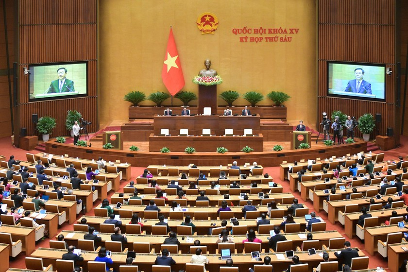 Hình ảnh tại phiên bế mạc Kỳ họp thứ 6, Quốc hội khóa XV. (Nguồn ảnh: Quochoi.vn)