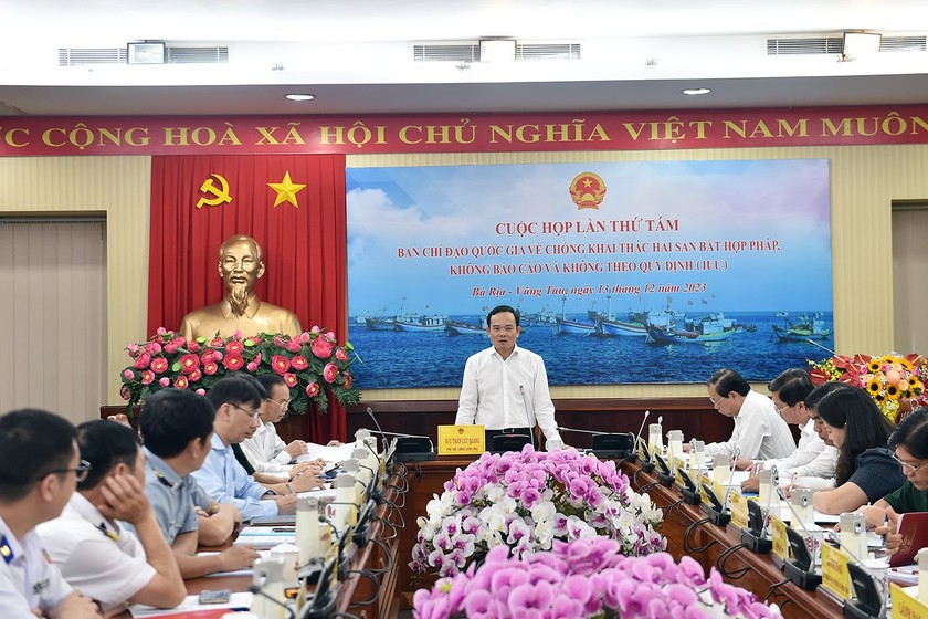 Phó Thủ tướng Trần Lưu Quang phát biểu chỉ đạo tại cuộc họp. (Ảnh: VGP)