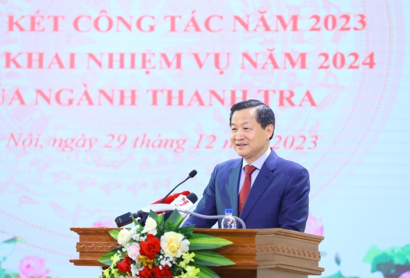 Phó Thủ tướng Chính phủ Lê Minh Khái phát biểu chỉ đạo Hội nghị. (Ảnh: Văn Điệp/TTXVN).