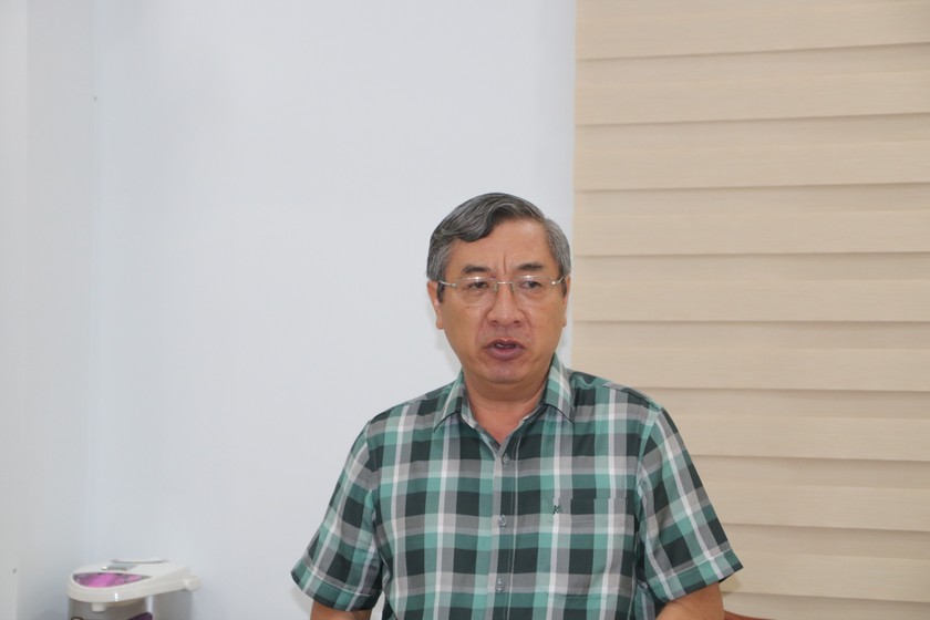 Ông Lê Văn Toàn - Giám đốc Sở Tư pháp tỉnh Bình Định phát biểu tại buổi làm việc.