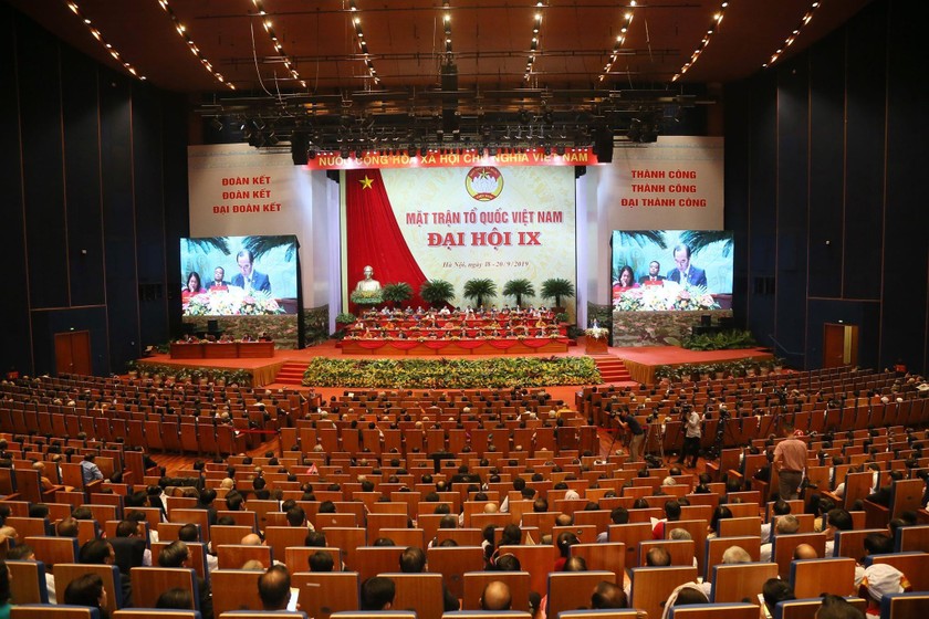 Quang cảnh Đại hội MTTQ Việt Nam lần thứ IX, nhiệm kỳ 2019 – 2024.