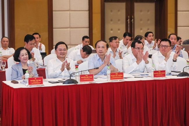 Ủy viên Bộ Chính trị, Thường trực Ban Bí thư, Trưởng Ban Tổ chức Trung ương Trương Thị Mai cùng các đại biểu tham dự Hội nghị.