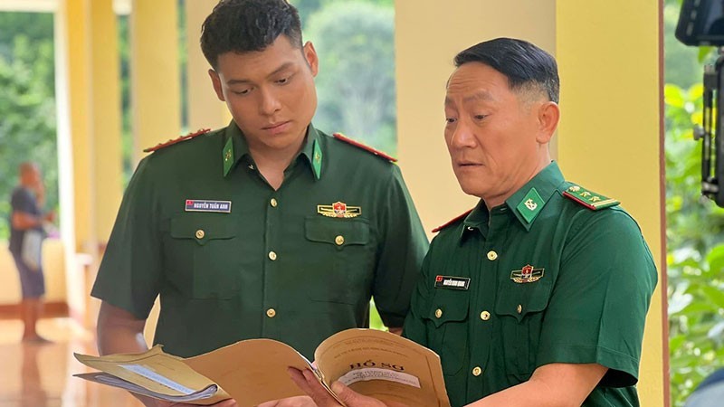 NSUT Hoàng Hải đảm nhiệm vai Phó trưởng đồn Quang gắn bó cả đời với biên giới (ảnh trong phim).