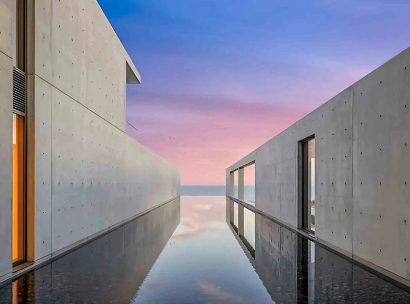 According to TMZ, the villa is nearly 30,000 square meters, designed by Tadao Ando - a Japanese architect.  photo 2