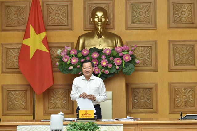 Phó Thủ tướng Lê Minh Khái: Bảo đảm nguồn cung vật liệu phục vụ xây dựng các công trình trọng điểm. Ảnh VGP/Quang Thương