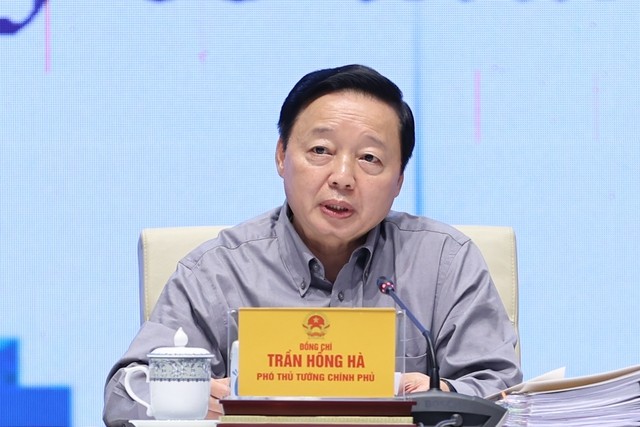 Phó Thủ tướng Trần Hồng Hà phát biểu tại hội nghị - Ảnh: VGP/Nhật Bắc