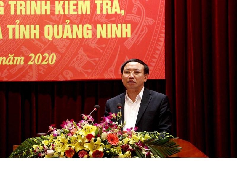 Ông Nguyễn Xuân Ký, Ủy viên Trung ương Đảng, Bí thư Tỉnh ủy, Chủ tịch HĐND tỉnh Quảng Ninh tại Hội nghị quán triệt, triển khai chương trình kiểm tra, giám sát, thanh tra năm 2020. 