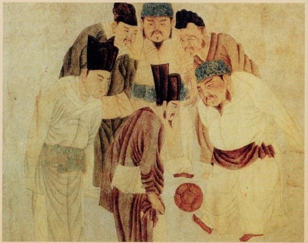  Tống Thái Tổ Triệu Khuông Dận (927-976 sau CN) chơi xúc cúc cùng các cận thần.