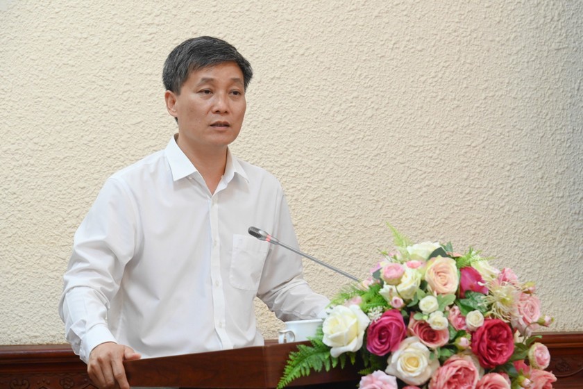 Đồng chí Nguyễn Khánh Ngọc, Phó Bí thư Ban Cán sự Đảng, Thứ trưởng Bộ Tư pháp phát biểu tại Hội nghị.
