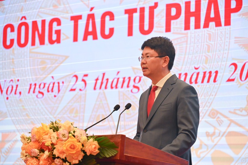 Thứ trưởng Nguyễn Thanh Tịnh phát biểu tại Hội nghị.