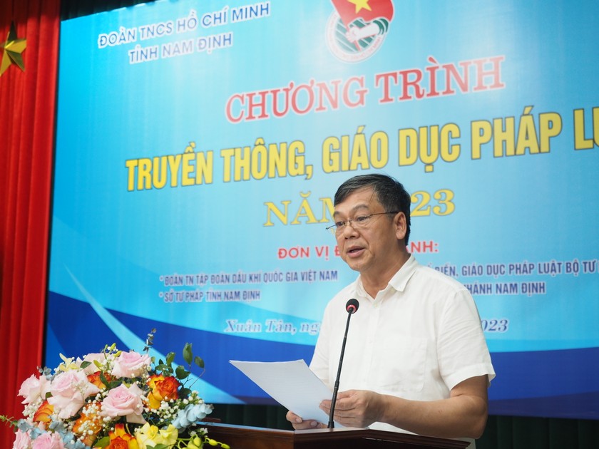 Phó Chủ tịch UBND tỉnh Nam Định, Trần Lê Đoài phát biểu tại chương trình.