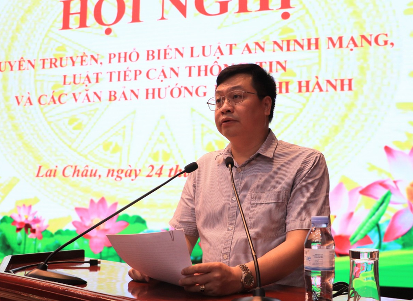 Ông Lê Thanh Hải - Giám đốc Sở Tư pháp, Phó Chủ tịch Hội đồng phối hợp phổ biến, giáo dục pháp luật tỉnh Lai Châu