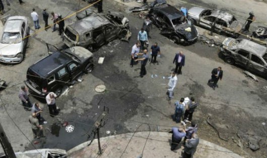 Hiện trường vụ tấn công Tổng công tố Hisham Barakat