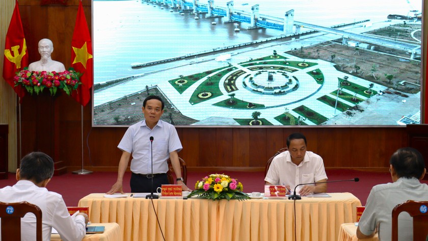 Phó Thủ tướng Trần Lưu Quang phát biểu tại buổi làm việc
