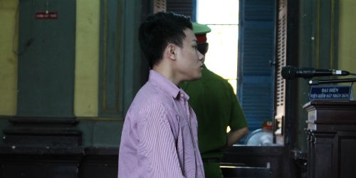 Bị cáo Chí tại phiên tòa
