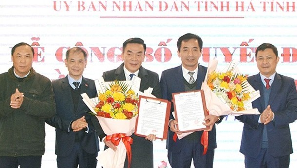 Buổi lễ công bố quyết định bổ nhiệm 2 tân Phó giám đốc Sở Y tế Hà Tĩnh