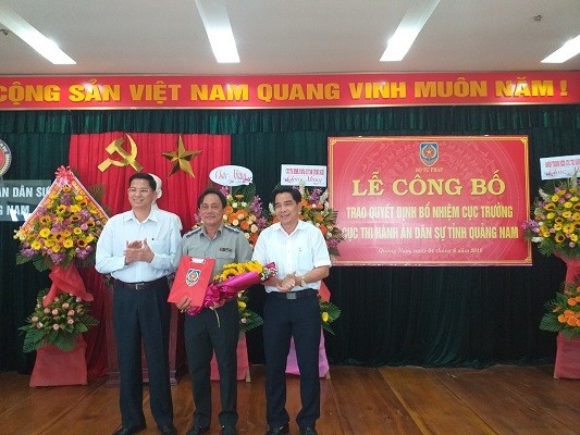 Trao quyết định bổ nhiệm Cục trưởng Thi hành án dân sự Quảng Nam