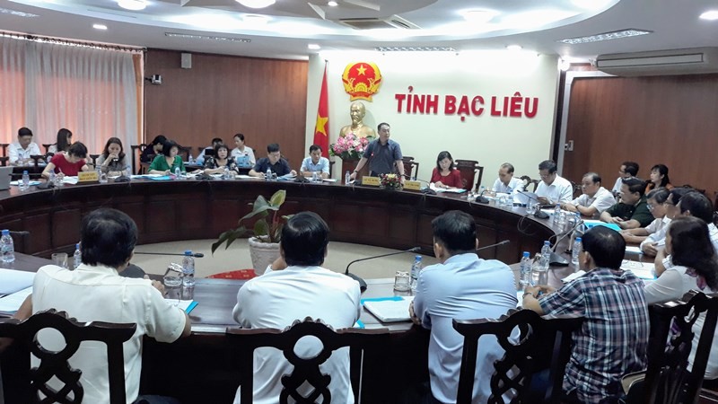 Đoàn kiểm tra của Bộ Tư pháp làm việc với tỉnh Bạc Liêu