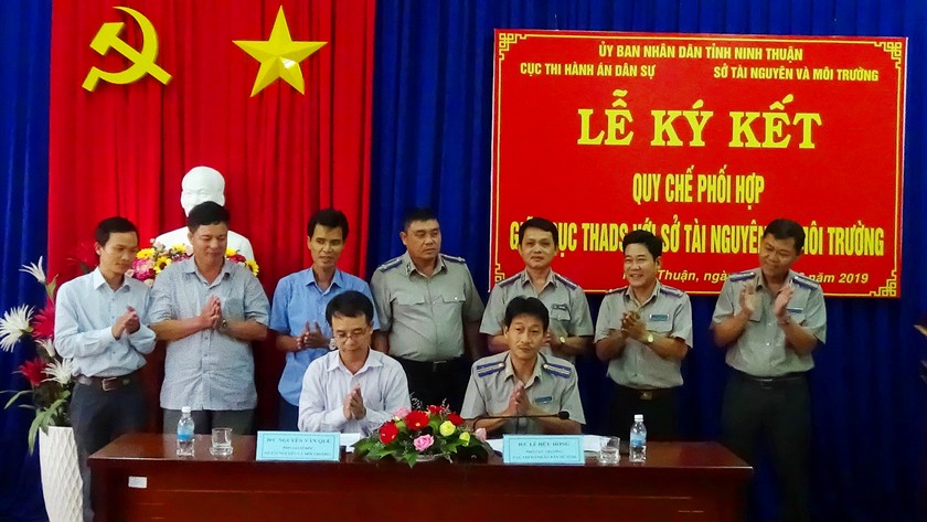  Cục THADS Ninh Thuận ký Quy chế phối hợp với Sở Tài nguyên và môi trường
