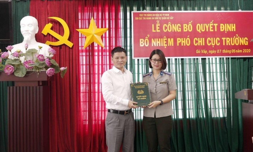 Công bố Quyết định bổ nhiệm Phó Chi cục trưởng THADS quận Gò Vấp.
