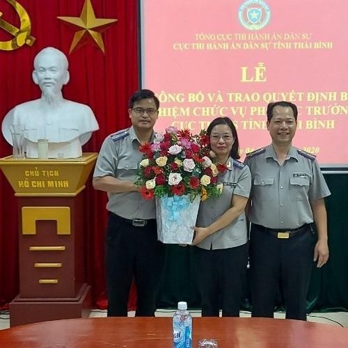 Thái Bình: Bổ nhiệm Phó cục trưởng Cục THADS