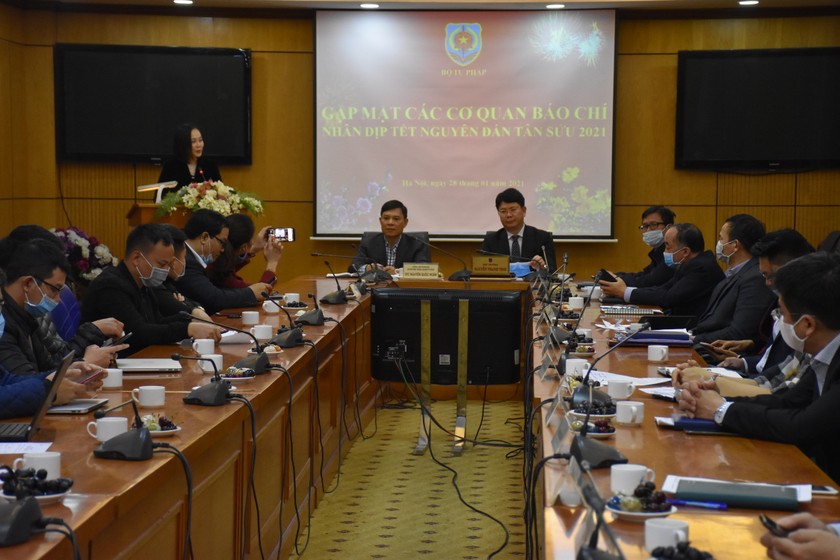 Bộ Tư pháp gặp mặt các cơ quan báo chí nhân dịp Tết Nguyên đán Tân Sửu