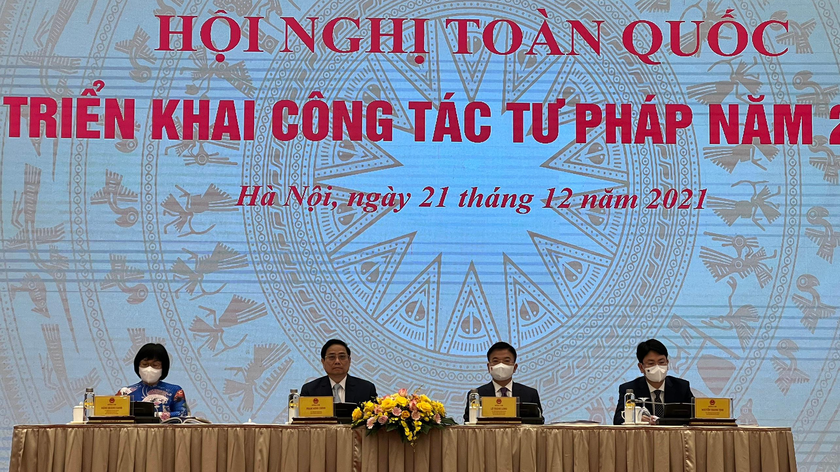Hội nghị toàn quốc triển khai công tác Tư pháp 2022. Thủ tướng Chính phủ Phạm Minh Chính tham dự, có bài phát biểu chỉ đạo quan trọng.