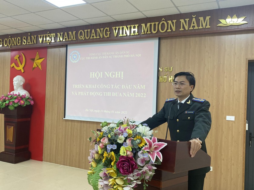 Cục trưởng Cục THADS Hà Nội Phạm Văn Dũng phát biểu chỉ đạo Hội nghị
