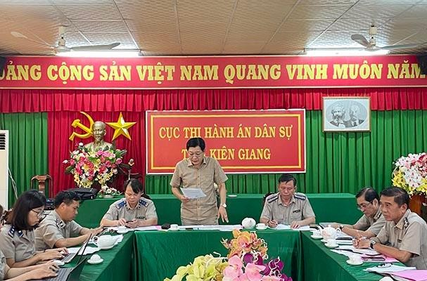 Phó Tổng cục trưởng Nguyễn Văn Sơn làm việc với Cục THADS Kiên Giang