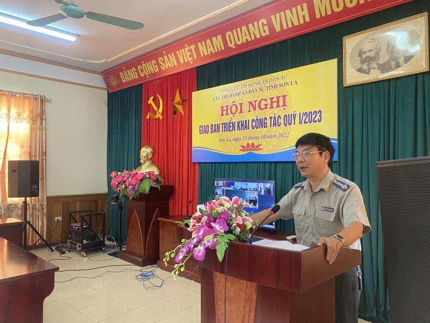 Cục Thi hành án dân sự tỉnh Sơn La tổ chức Hội nghị triển khai công tác quý I năm 2023