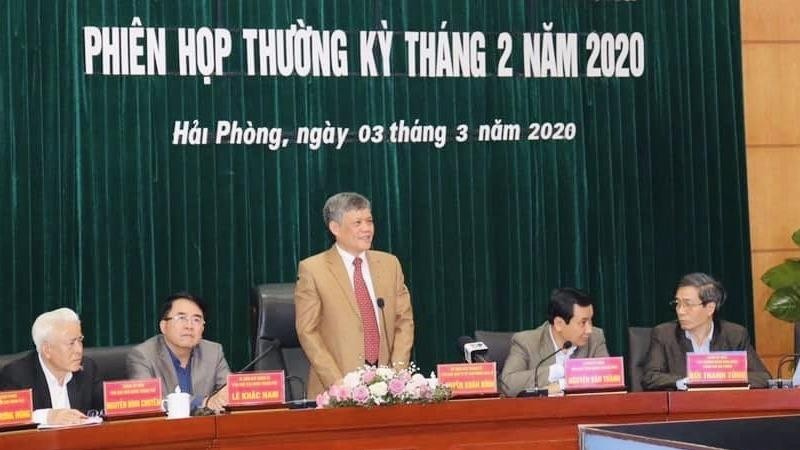 Phó Chủ tịch Thường trực UBND thành phố Nguyễn Xuân Bình phát biểu tại Phiên họp .