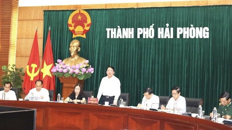 Phó Chủ tịch UBND TP Lê Khắc Nam phát biểu chỉ đạo tại cuộc họp