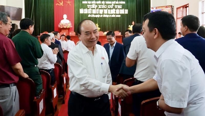 Thủ tướng Chính phủ Nguyễn Xuân Phúc tiếp xúc cử tri huyện An Lão.