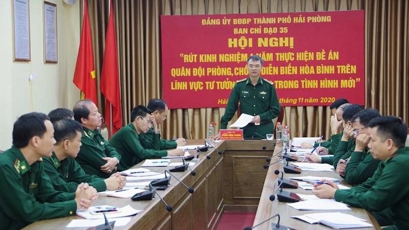 Trưởng Ban Chỉ đạo 35 Đảng ủy Bộ đội biên phòng Phạm Hồng Phong kết luận tại Hội nghị.