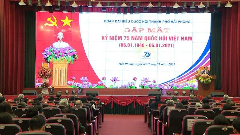 Đoàn đại biểu Quốc hội Hải Phòng gặp mặt kỷ niệm 75 năm Ngày Tổng tuyển cử đầu tiên.