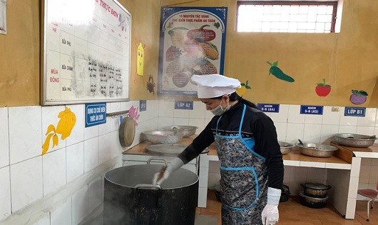 Bếp ăn bán trú Trường mầm non Thanh Khương 