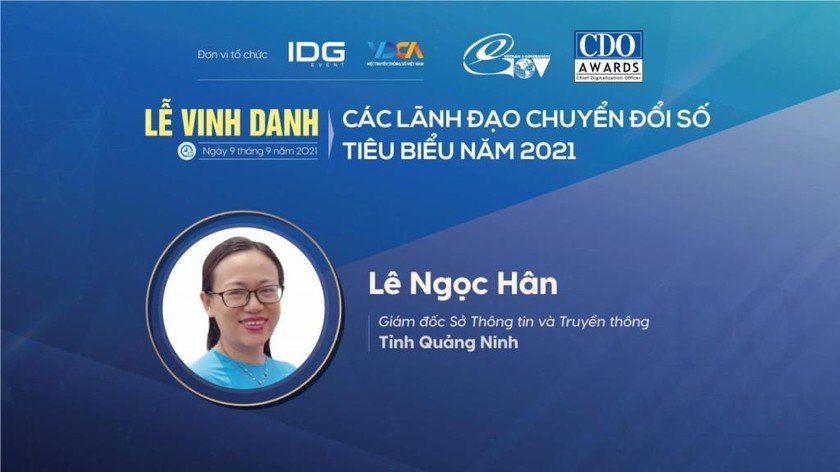 Giám đốc Sở TTTT tỉnh Quảng Ninh vinh dự được vinh danh.